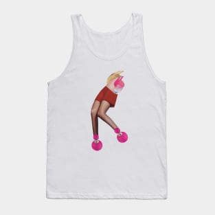 High Fashion Pink Model Tank Top